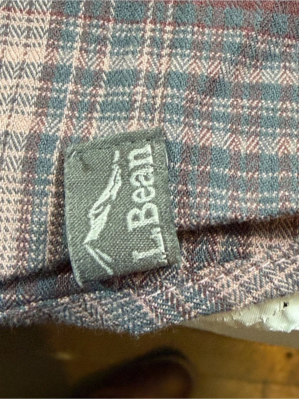 L.L.‎ Bean Men's Plaid Button-Down Shirt in Pink and Gray